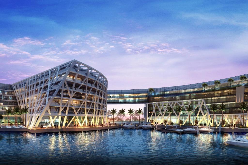 Waterfront hotel with contemporary architecture, UAE